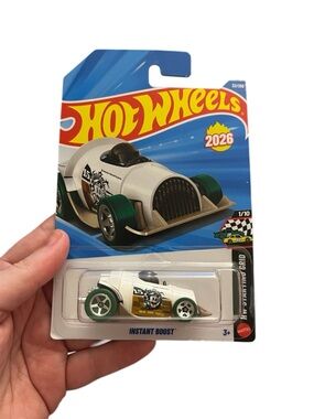 Hot Wheels Instant Boost Toy Car - White & Green (2026)